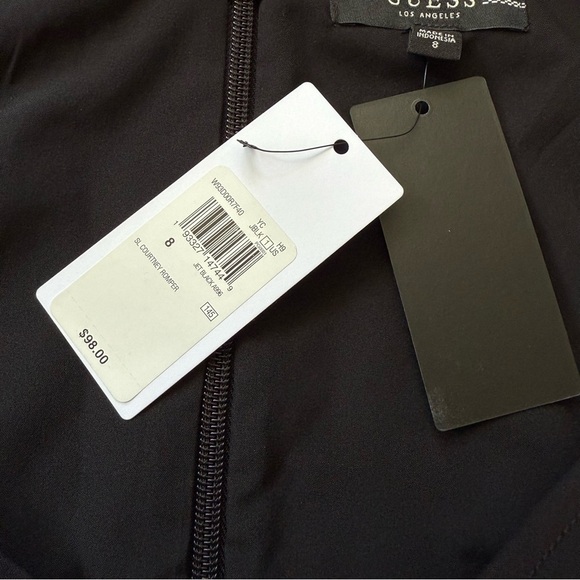 GUESS JEANS Courtney Romper Jumpsuit Women’s Size 8 Black NWT - Picture 12 of 13